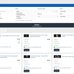 Video game deal finder